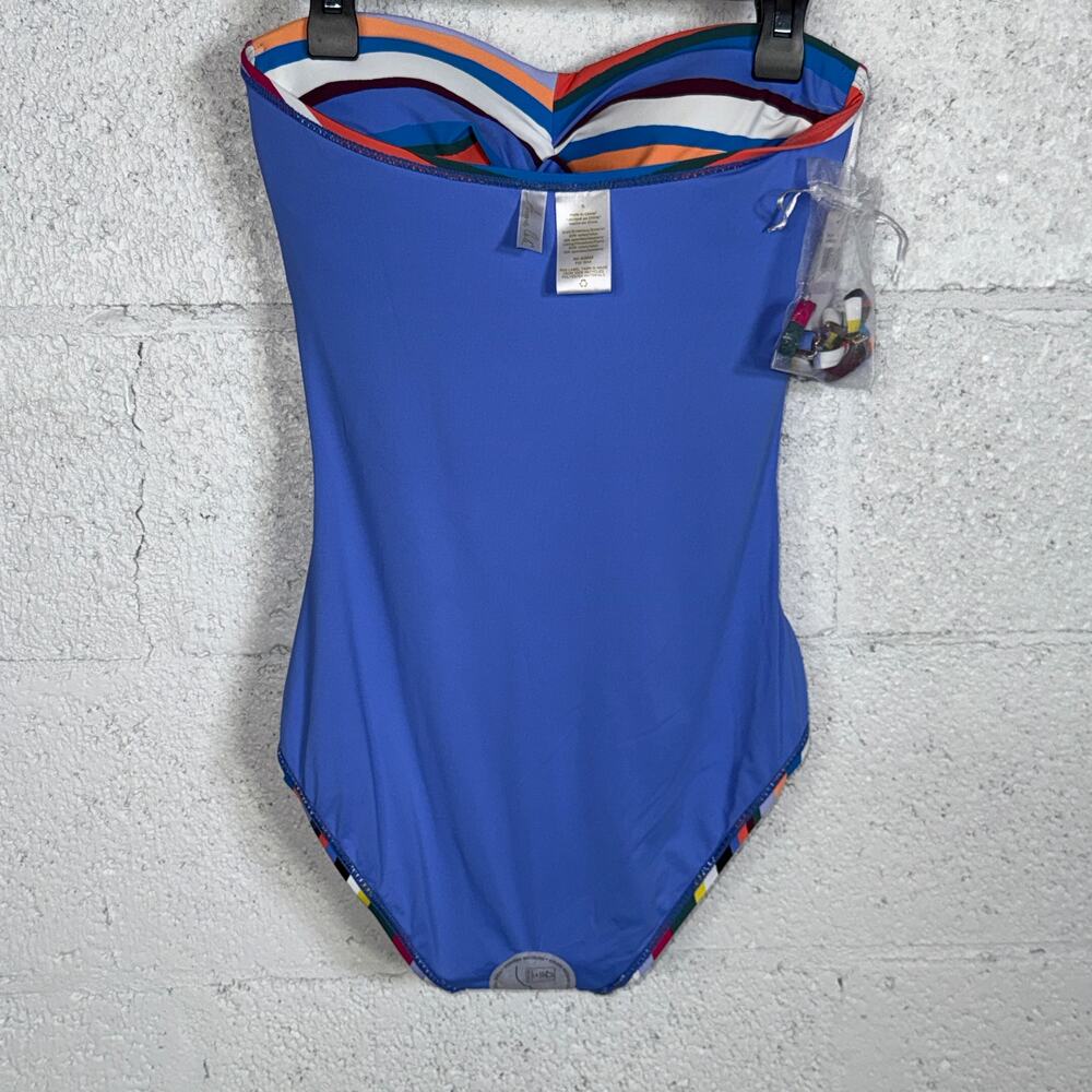 Anne Cole Painted Stripe Bandeau One-Piece Swimsuit multi 6 $98 - Picture 11 of 13
